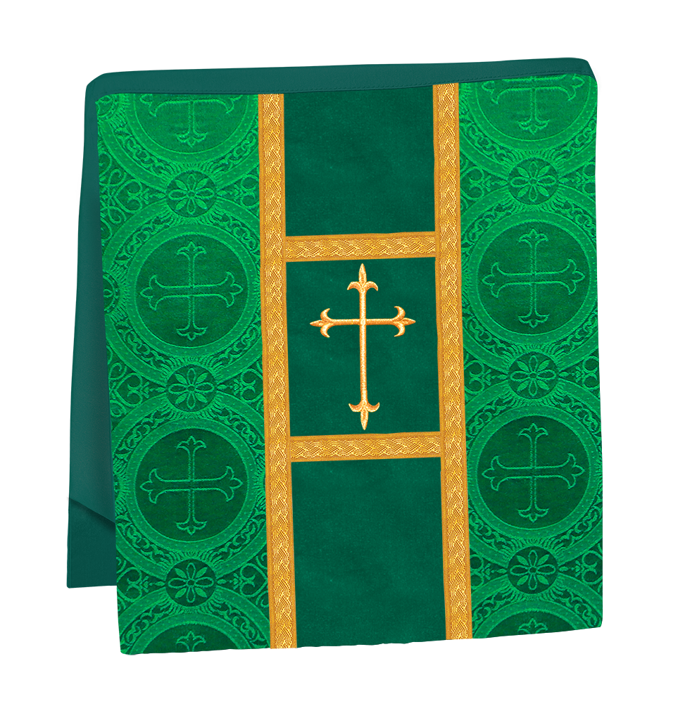 Adorned Embroidered Gothic Chasuble Vestment