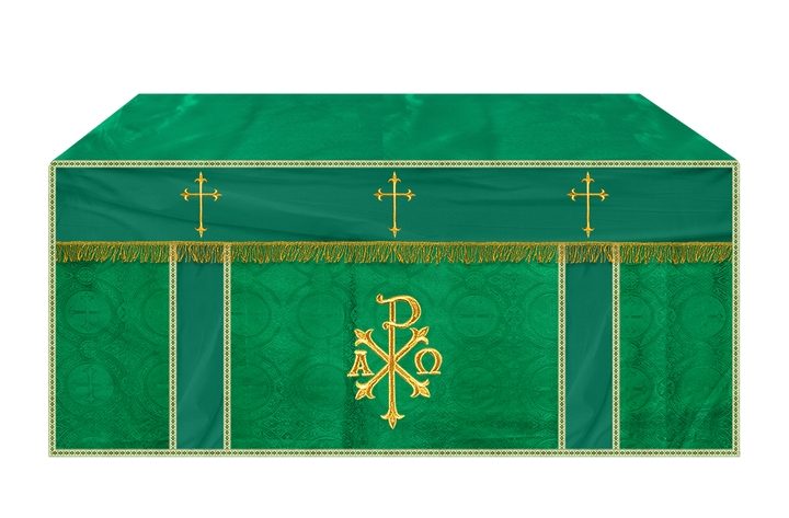 Altar Cloth with Spiritual Cross with Trims