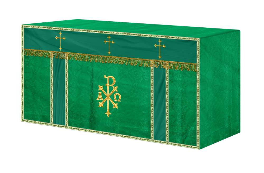 Altar Cloth with Spiritual Cross with Trims