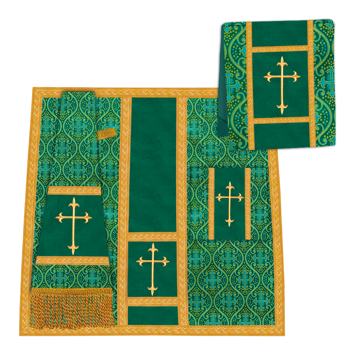 Gothic Chasuble vestment embellished with liturgical motifs