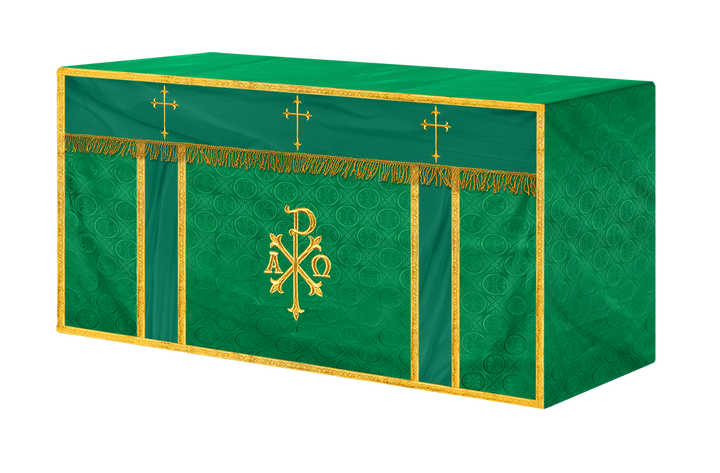 Church Altar Cloth with Embroidered PAX and Cross