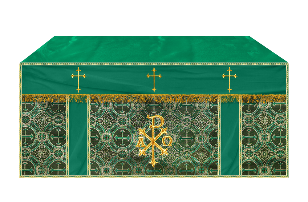 Altar Cloth with Spiritual Cross with Trims