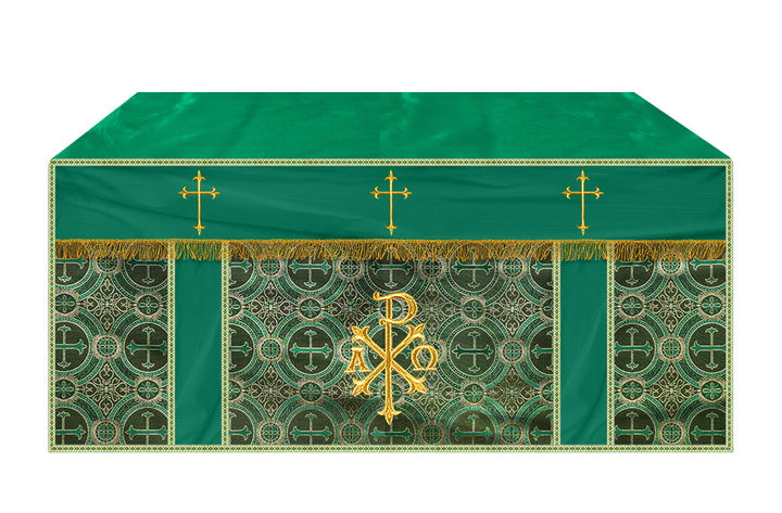 Altar Cloth with Spiritual Cross with Trims
