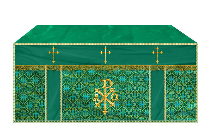 Altar Cloth with Spiritual Cross with Trims