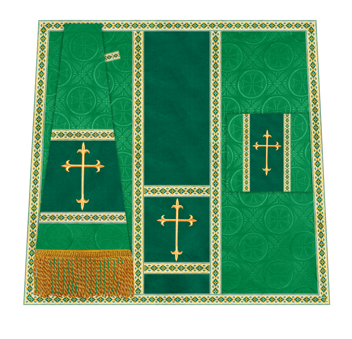 Traditional Altar Mass Set with  Embroidered Motifs