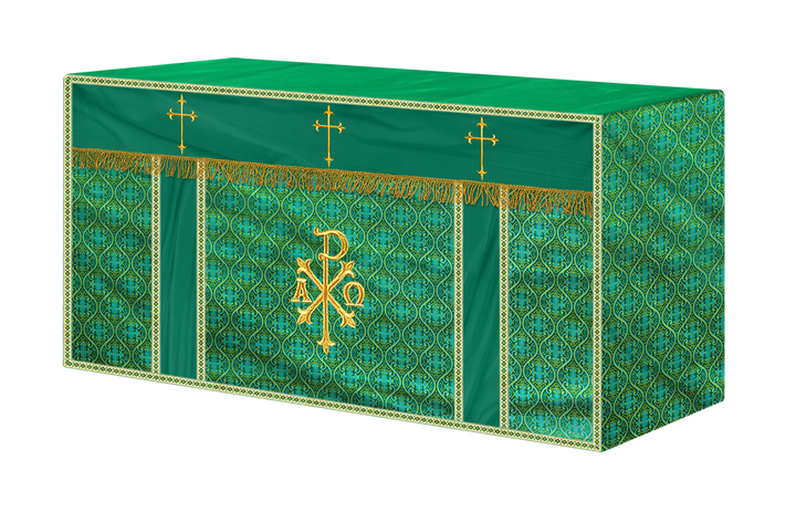 Altar Cloth with Spiritual Cross with Trims