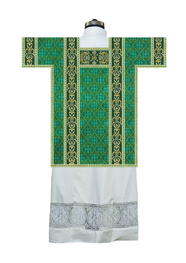 Tunicle Vestment with Spiritual Motif and Trims