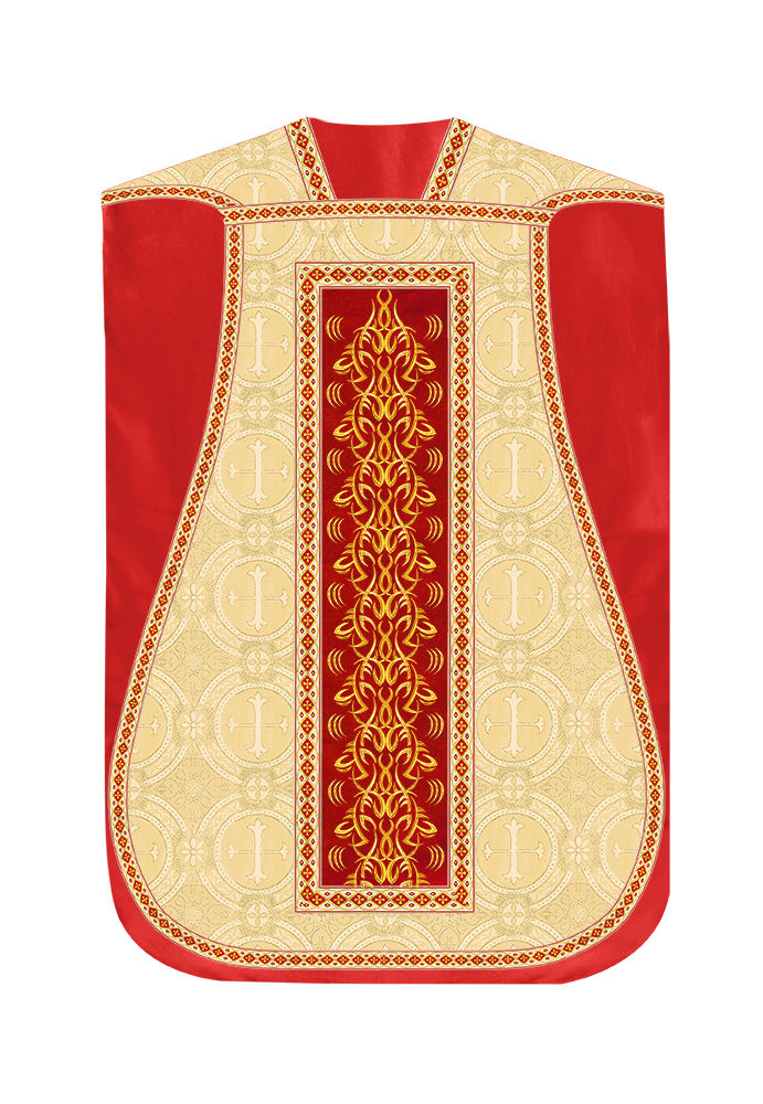 Roman Fiddleback Chasuble With Enhanced Embroidery  & trims