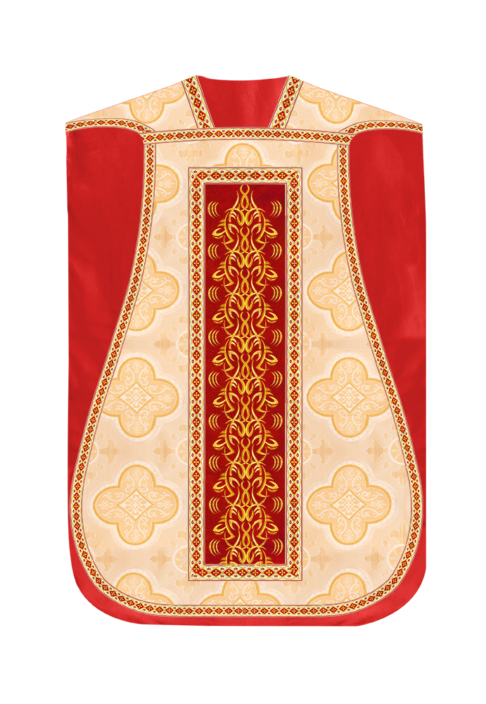 Roman Fiddleback Chasuble With Enhanced Embroidery  & trims