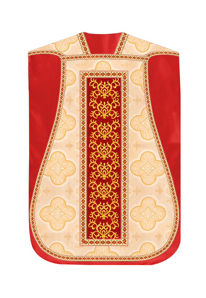 Traditional Fiddleback Vestment With Motifs and Trims