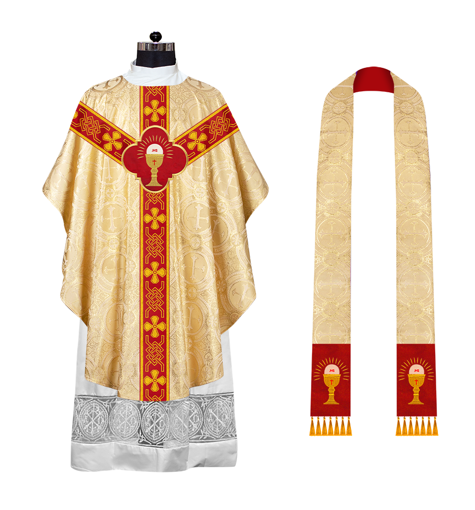 Gothic Chasuble with Motif and Trims