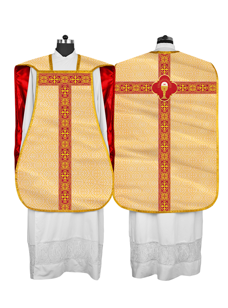Roman Chasuble Fiddleback with Braided Trims