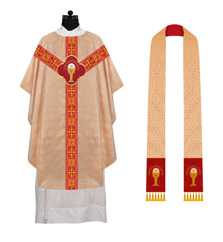 Gothic Chasuble with Ornate Braided Trims