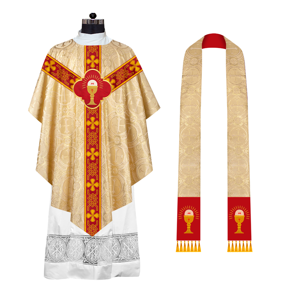 Embroidered Pugin Chasuble with Spiritual Motif