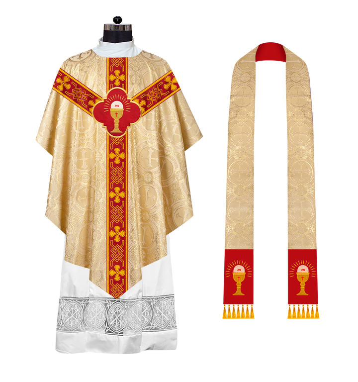 Embroidered Pugin Chasuble with Spiritual Motif