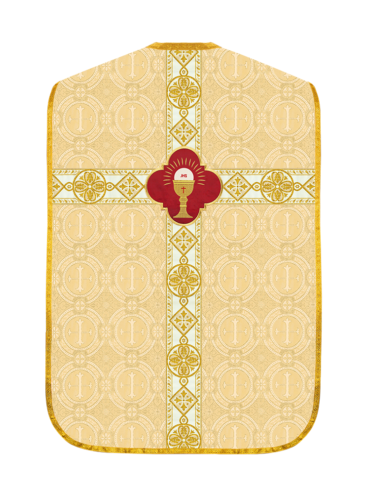 Fiddleback Vestment with Embroidered Motif