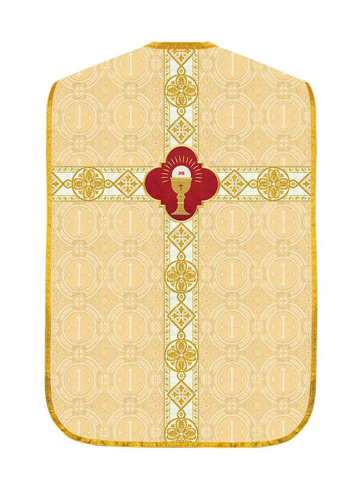 Fiddleback Vestment with Embroidered Motif