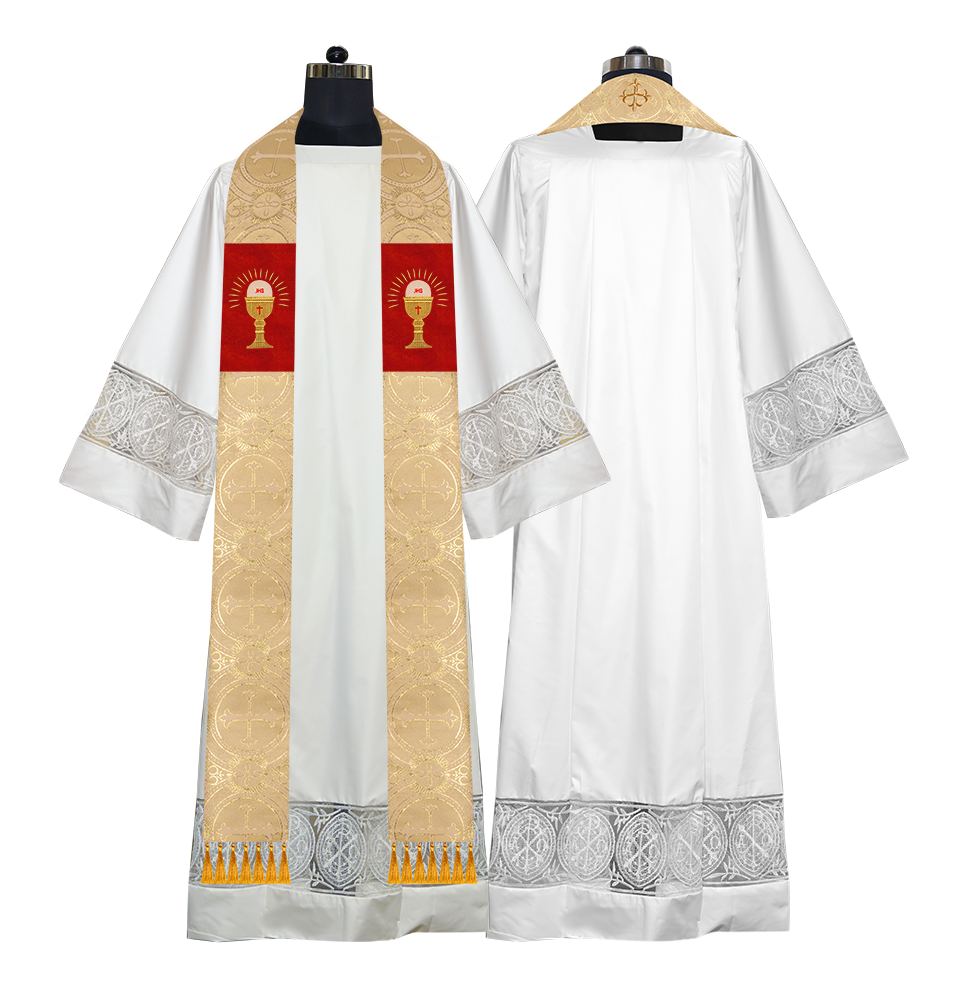 Embroidered Priest Stole with Motif