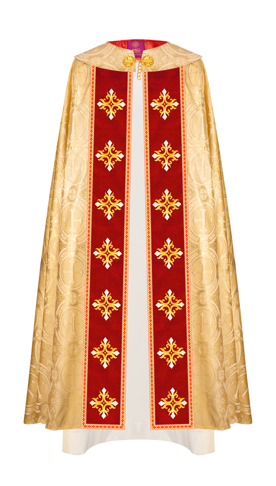 Enhanced Gothic Cope Vestments With Liturgical cross