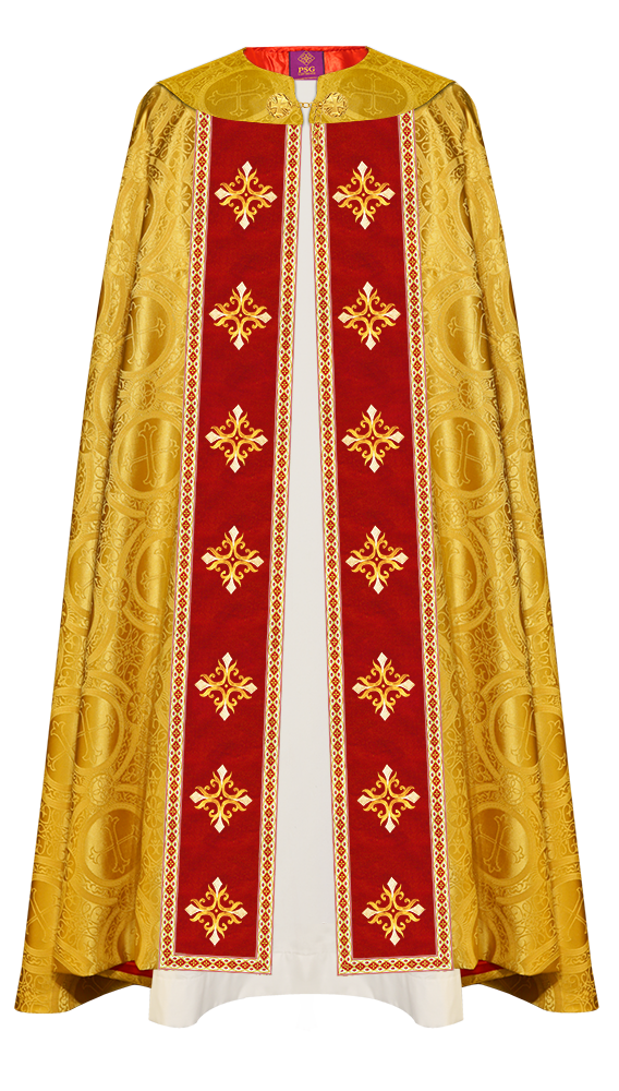 Enhanced Gothic Cope Vestments With Liturgical cross