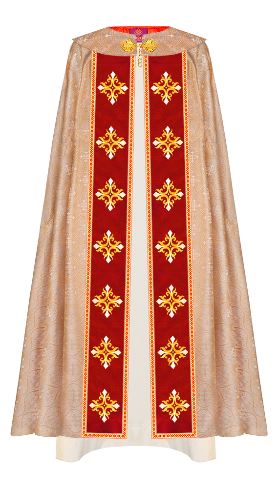 Enhanced Gothic Cope Vestments With Liturgical cross