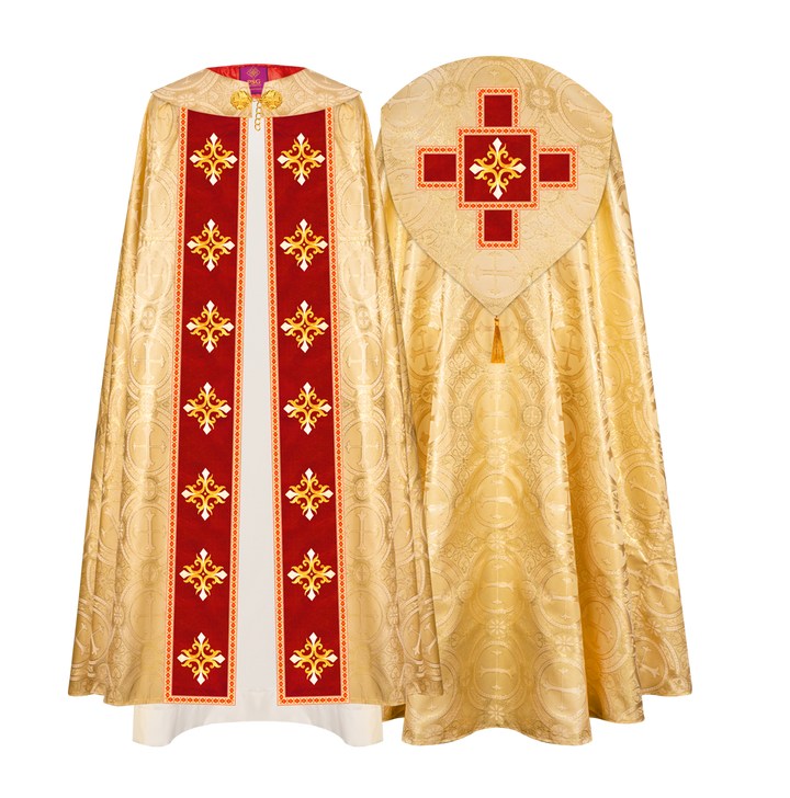 Enhanced Gothic Cope Vestments With Liturgical cross