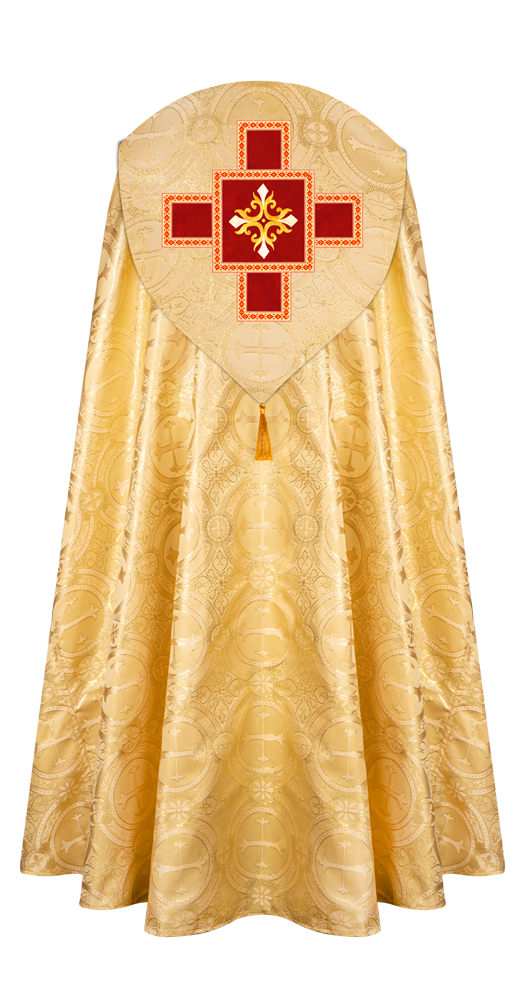 Enhanced Gothic Cope Vestments With Liturgical cross