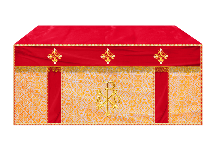 Altar Cloth with Spiritual Cross with Trims