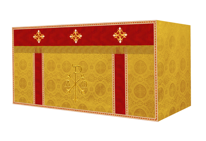 Altar Cloth with Spiritual Cross with Trims