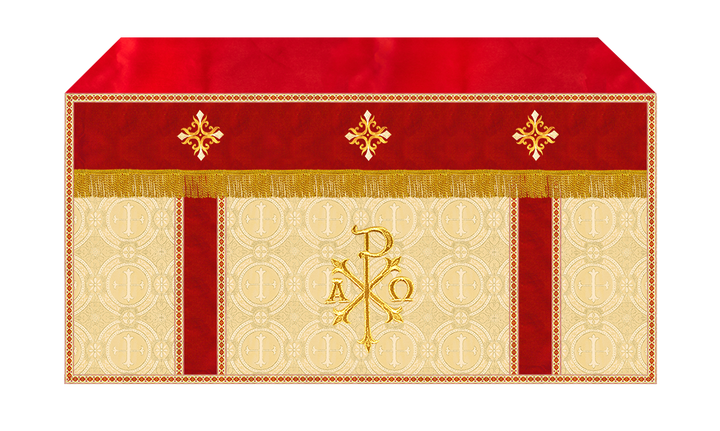 Altar Cloth with Spiritual Cross with Trims