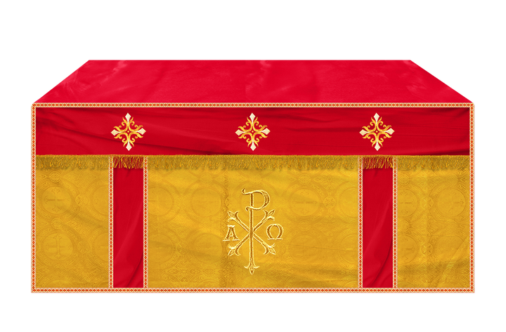 Altar Cloth with Spiritual Cross with Trims