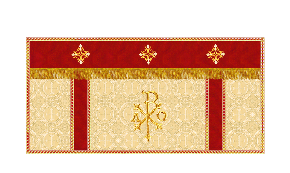 Altar Cloth with Spiritual Cross with Trims