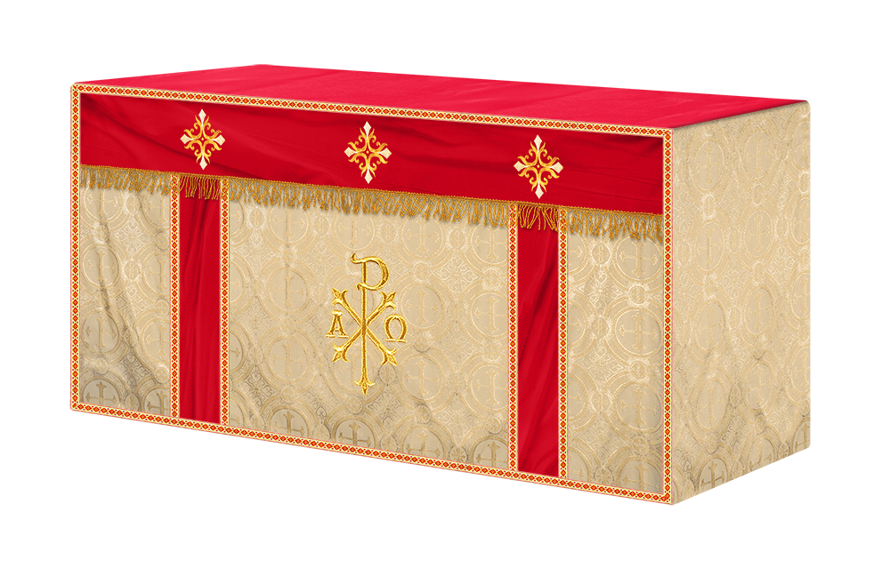 Altar Cloth with Spiritual Cross with Trims