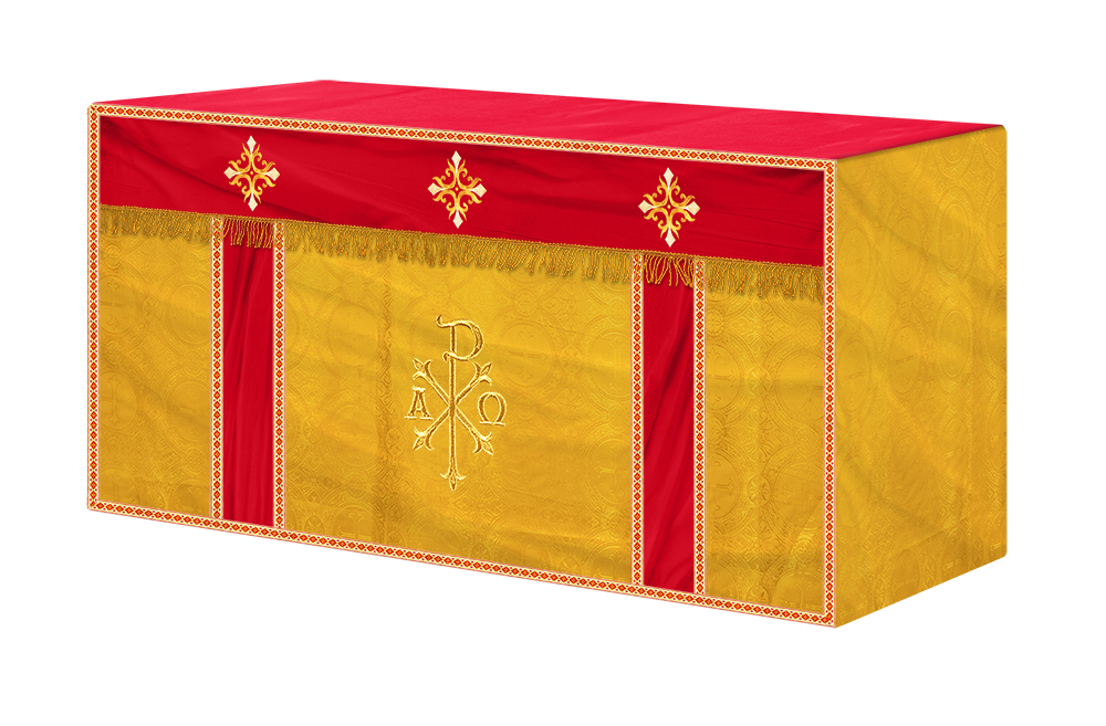 Altar Cloth with Spiritual Cross with Trims