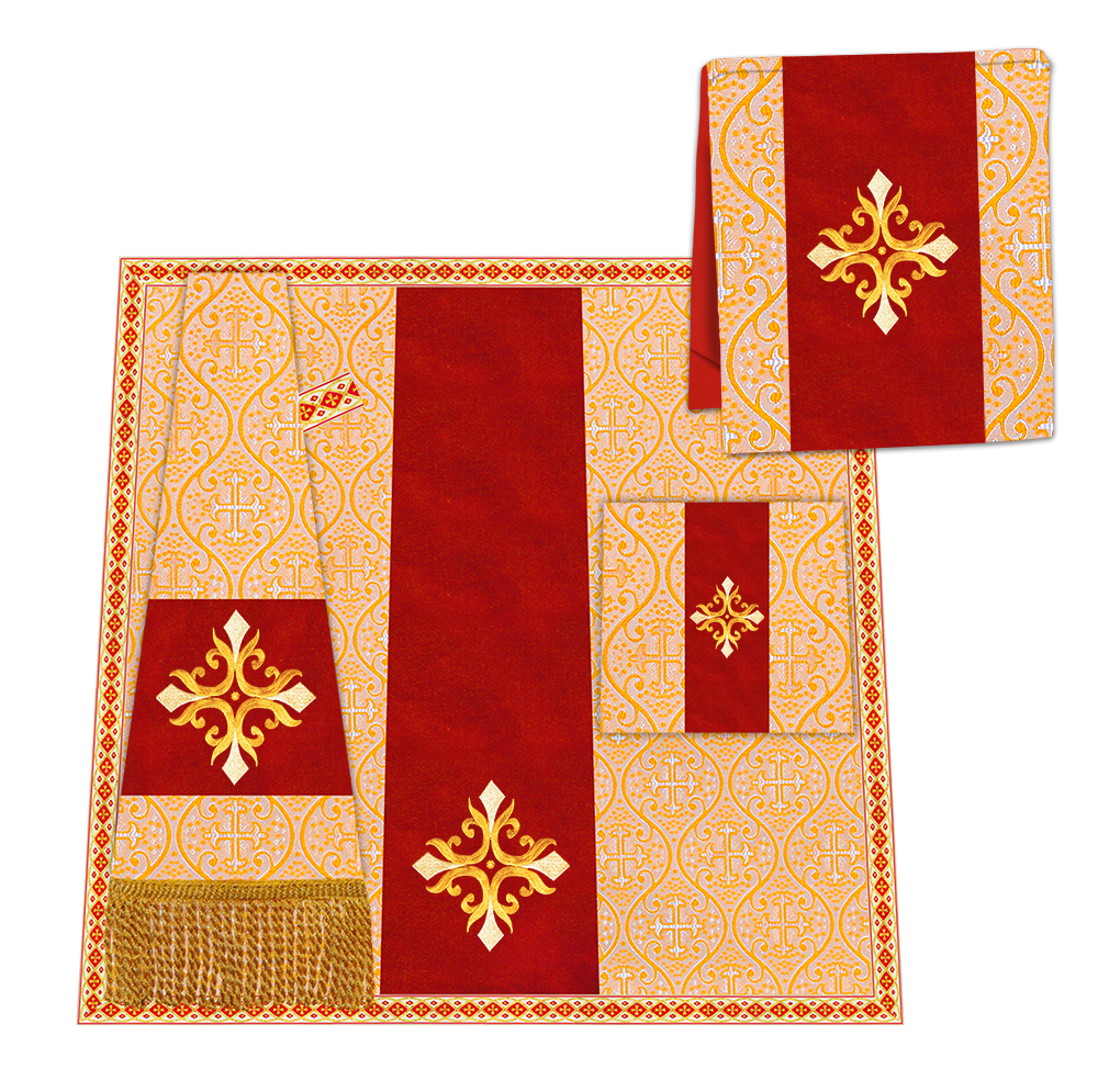 Enhanced Gothic Cope Vestments With Liturgical cross