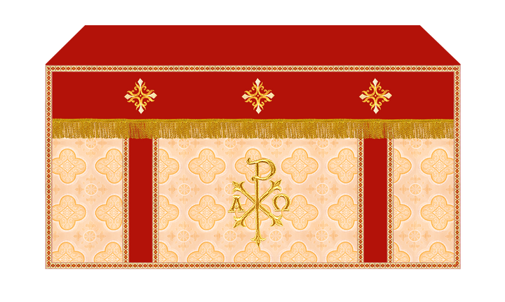 Altar Cloth with Spiritual Cross with Trims