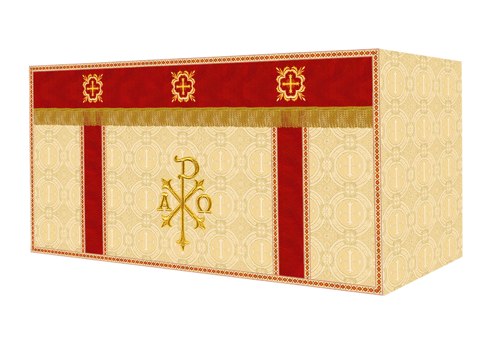 Altar Cloth with Spiritual Cross with Trims