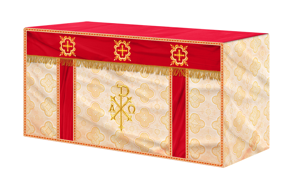 Altar Cloth with Spiritual Cross with Trims