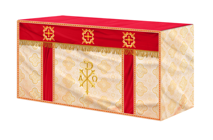 Altar Cloth with Spiritual Cross with Trims