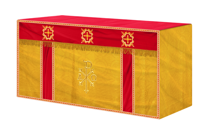 Altar Cloth with Spiritual Cross with Trims