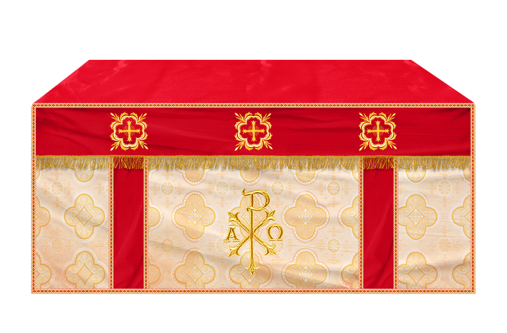 Altar Cloth with Spiritual Cross with Trims