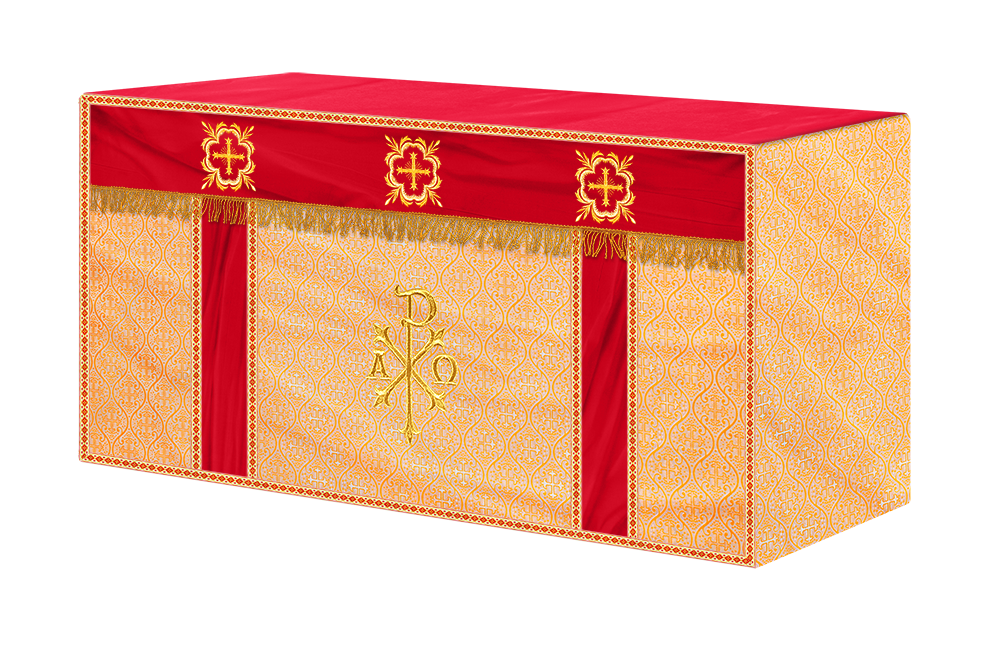 Altar Cloth with Spiritual Cross with Trims