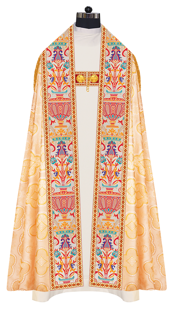 Coronation Tapestry Roman Cope Vestment with Trims