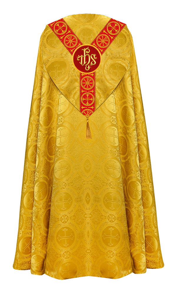 Gothic Cope Vestment with Y Type Embroidered Motif