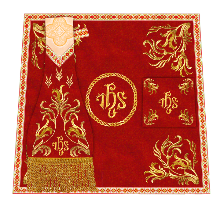 Roman Chasuble Vestment With Woven Braids and Trims