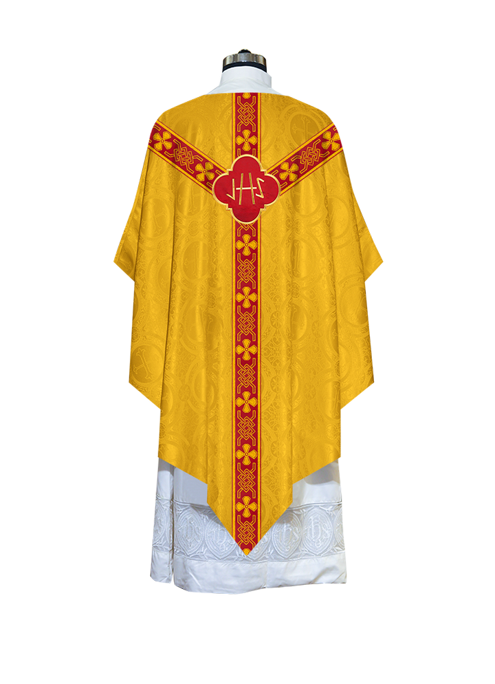 Pugin Chasuble with Braided Lace Orphrey