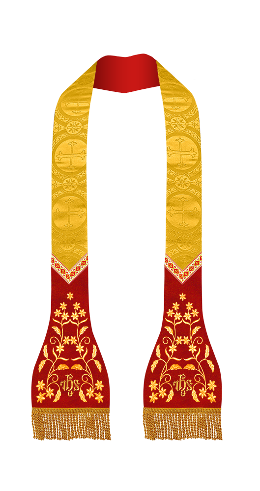 Floral Embroidered Roman stole