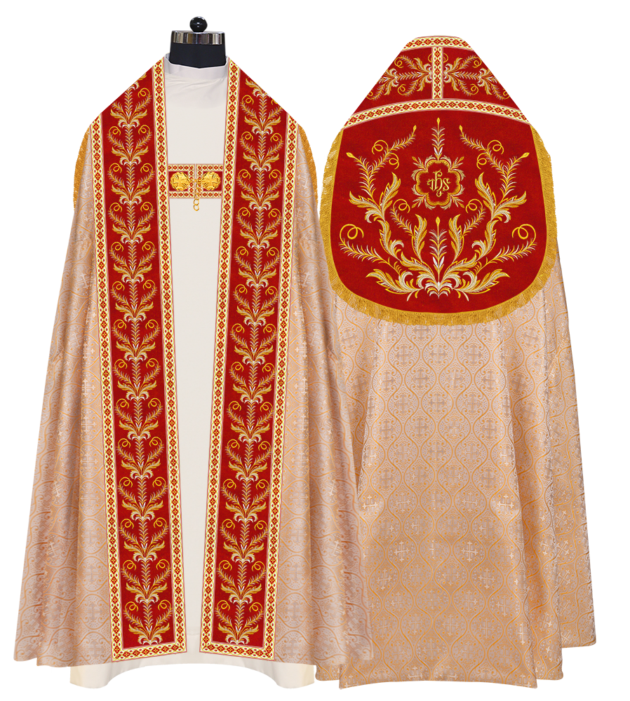 Traditional Embroidered Roman Cope Vestment