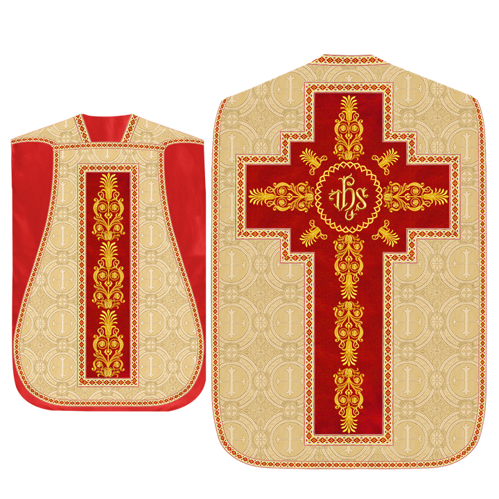 Set of Four Traditional Roman chasuble Vestments