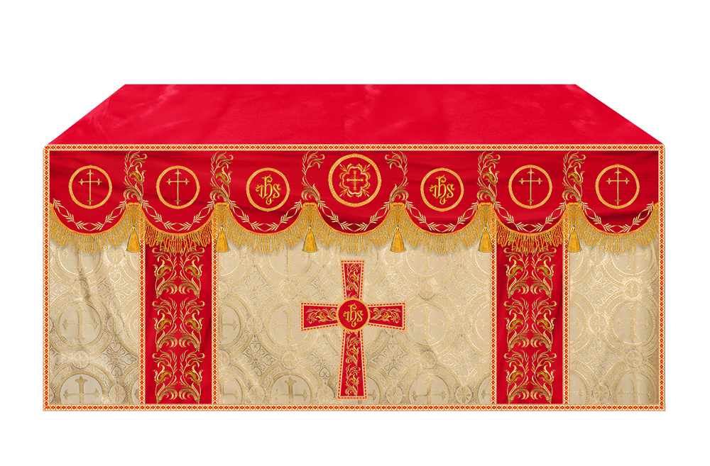 Altar Cloth with Liturgical Motif and Trims